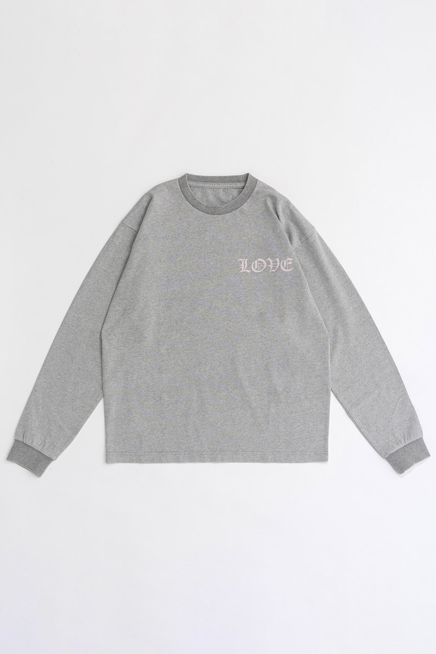 メゾンスペシャル/MAISON SPECIALのLOVE Long Sleeve T-shirt/LOVEロングスリーブTEE(GRY(グレー)/21242415315)