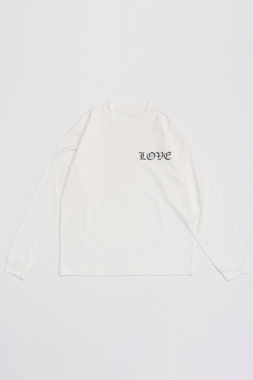 メゾンスペシャル/MAISON SPECIALのLOVE Long Sleeve T-shirt/LOVEロングスリーブTEE(WHT(ホワイト)/21242415315)