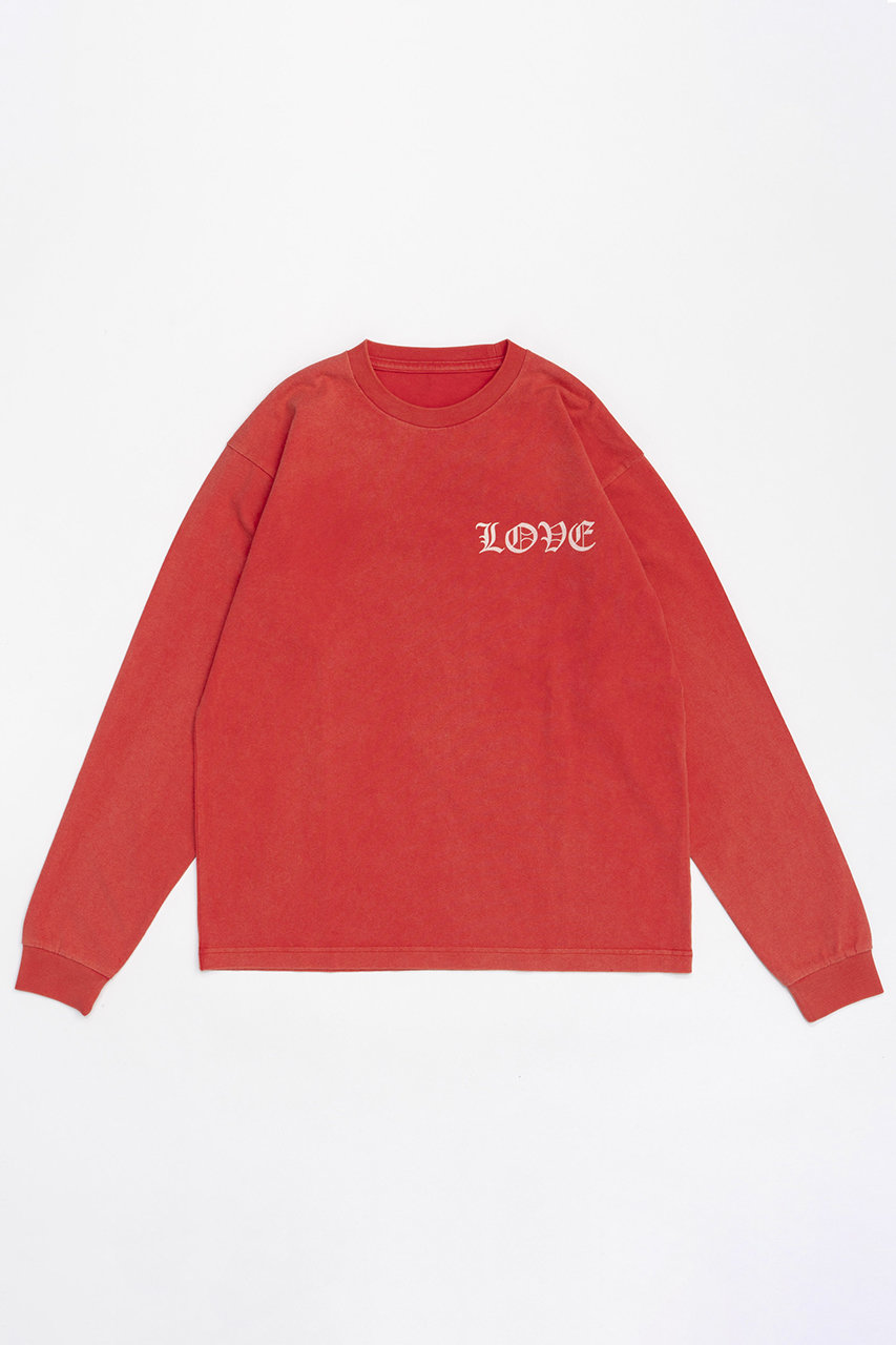 メゾンスペシャル/MAISON SPECIALのLOVE Long Sleeve T-shirt/LOVEロングスリーブTEE(RED(レッド)/21242415315)