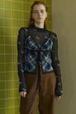 BLESSING Flocky Print Turtleneck Tops/BLESSINGフロッキータートルトップス