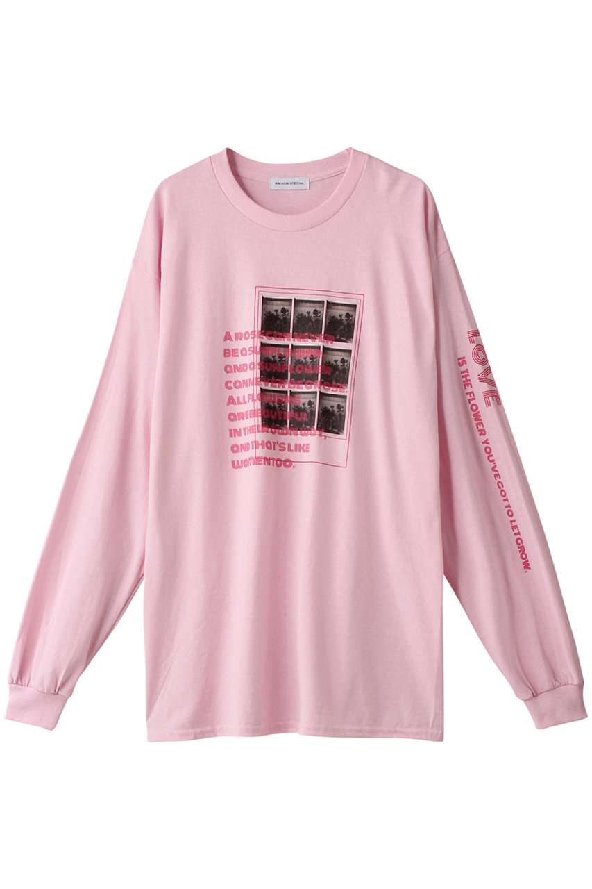 メゾンスペシャル/MAISON SPECIALのKITCHENFLOWER Long Sleeve T-shirt/KITCHENFLOWERロンTEE(PNK(ピンク)/21242415317)