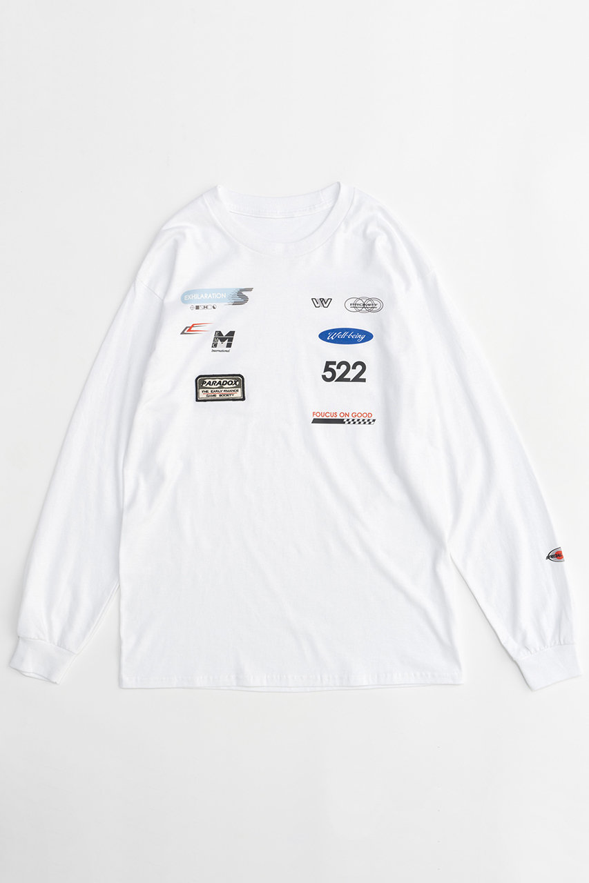 メゾンスペシャル/MAISON SPECIALの【予約販売】Sponsor Logo Print Long Sleeve T-shirt/スポンサーロゴロンTEE(WHT(ホワイト)/21242415318)