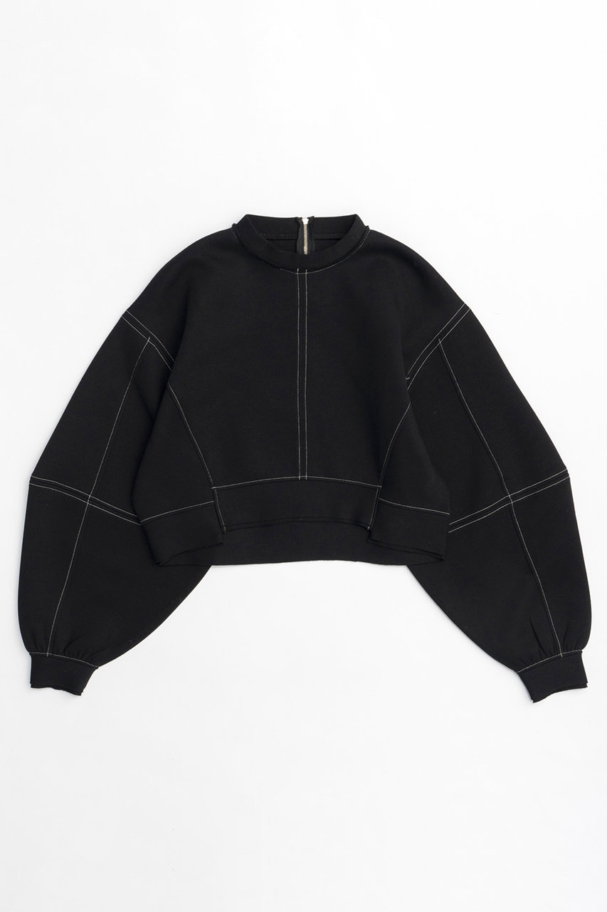 メゾンスペシャル/MAISON SPECIALのBalloon Sleeve Pullover/バルーンスリーブプルオーバー(BLK(ブラック)/21242415703)