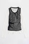 Henry Neck Tank Top Layered Tops/ヘンリータンクレイヤードトップス メゾンスペシャル/MAISON SPECIAL BLK(ブラック)