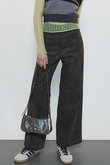 faux Leather Wide Straight Pants/フェイクレザーワイドストレートパンツ