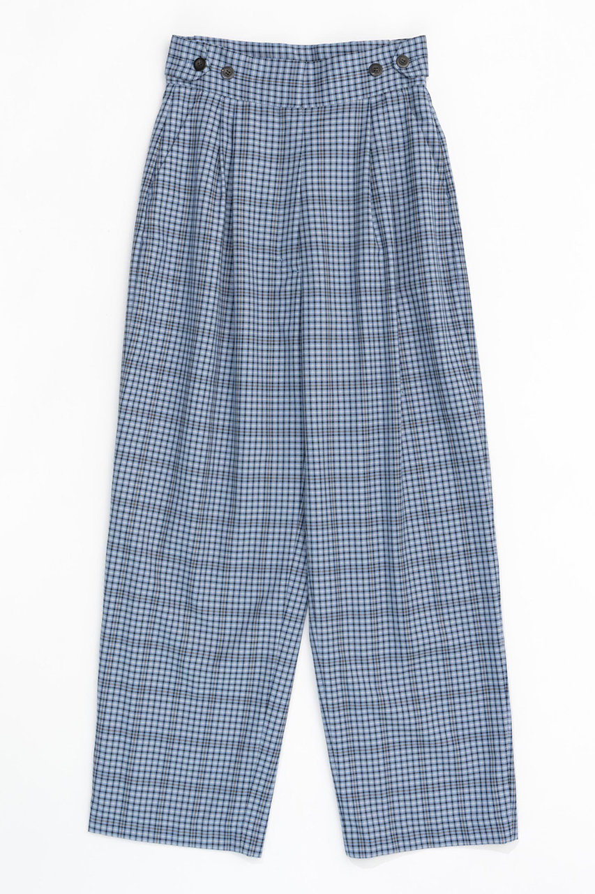 メゾンスペシャル/MAISON SPECIALの2way Waist Checkered Pants/2WAYウエストチェックパンツ(BLU(ブルー)/21242465301)