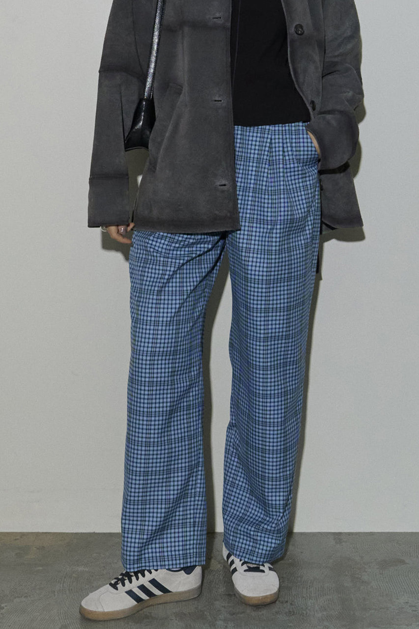 MAISON SPECIAL(メゾンスペシャル)｜2way Waist Checkered Pants/2WAYウエストチェックパンツ/BLU(ブルー)  の通販｜ELLESHOP・(エル・ショップ)