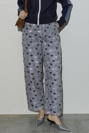メゾンスペシャル/MAISON SPECIALのHeart Jacquard Pants/ハートジャガードパンツ(110600/110601)