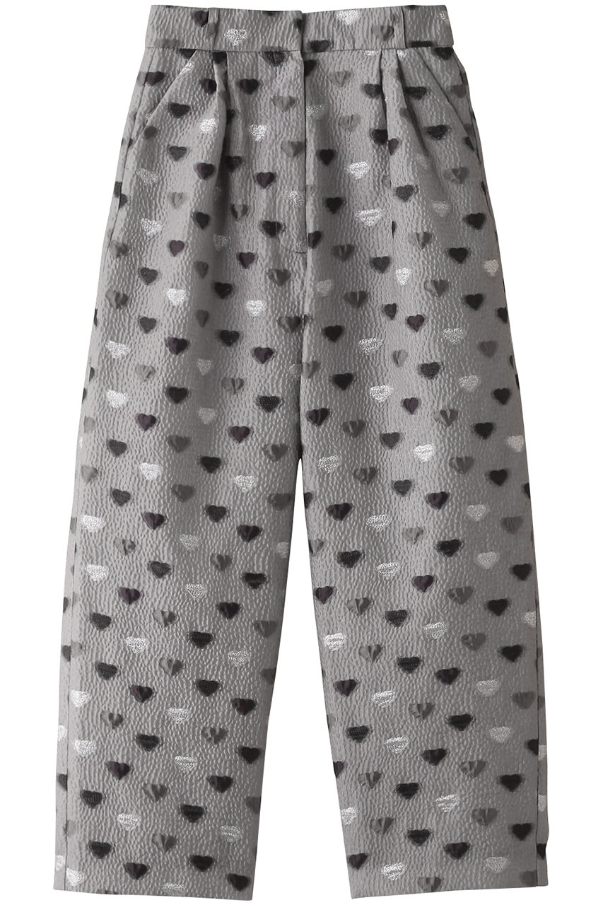 メゾンスペシャル/MAISON SPECIALのHeart Jacquard Pants/ハートジャガードパンツ(GRY(グレー)/21242465302)