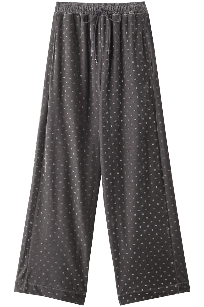 メゾンスペシャル/MAISON SPECIALのGlitter Dots Velor Pants/キラキラドットベロアパンツ(GRY(グレー)/21242465303)