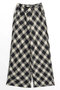 Random Checkered Easy Wide Pants/ランダムチェックイージーワイドパンツ メゾンスペシャル/MAISON SPECIAL BLK(ブラック)