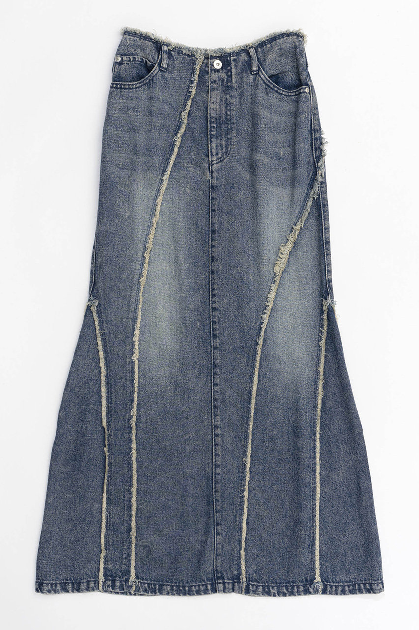 メゾンスペシャル/MAISON SPECIALのCellulose Denim Maxi Skirt/セルロースデニムマキシスカート(BLU(ブルー)/21242515201)