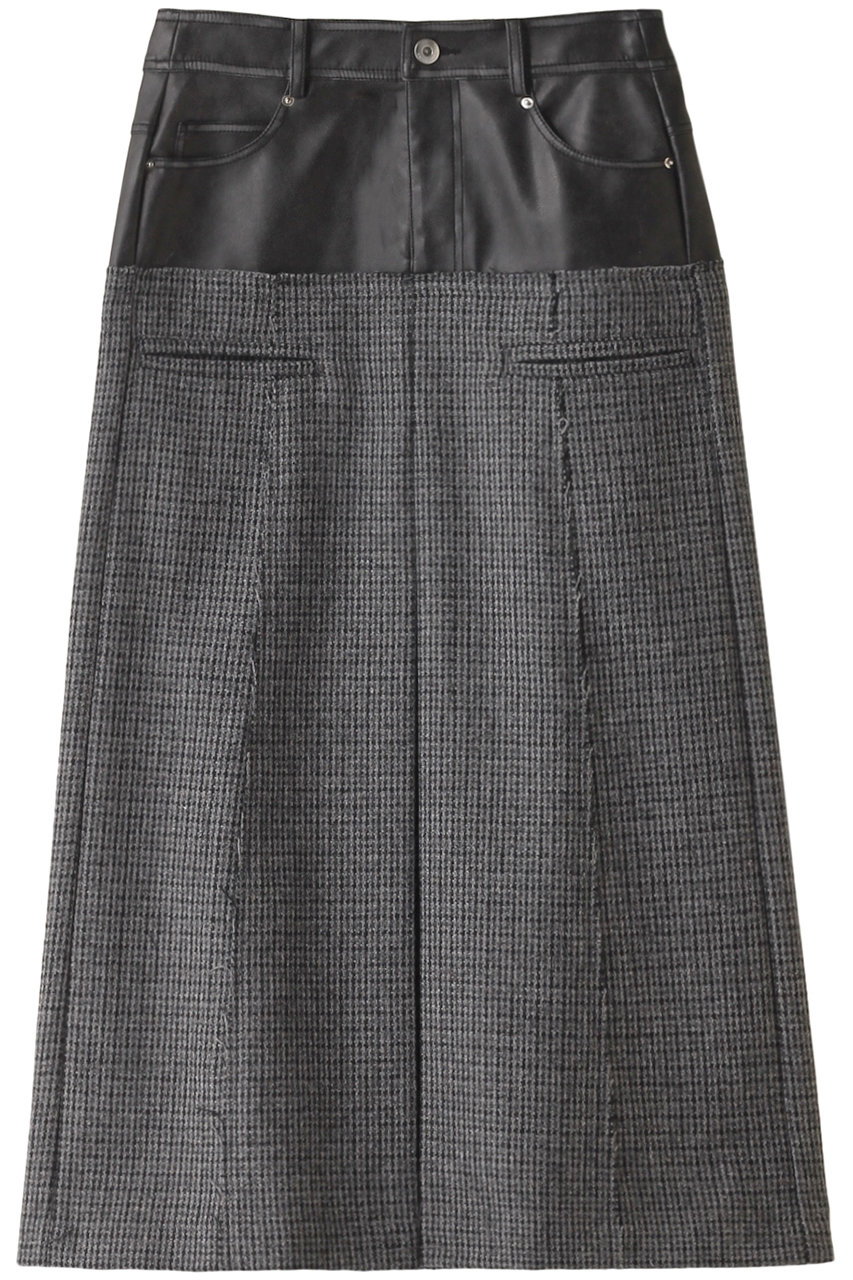 MAISON SPECIAL(メゾンスペシャル)｜Tweed Layered Box Pleated Skirt/ツイードレイヤードボックスプリーツスカート/GRY(グレー)  の通販｜ELLESHOP・(エル・ショップ)