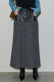 Tweed Layered Box Pleated Skirt/ツイードレイヤードボックスプリーツスカート