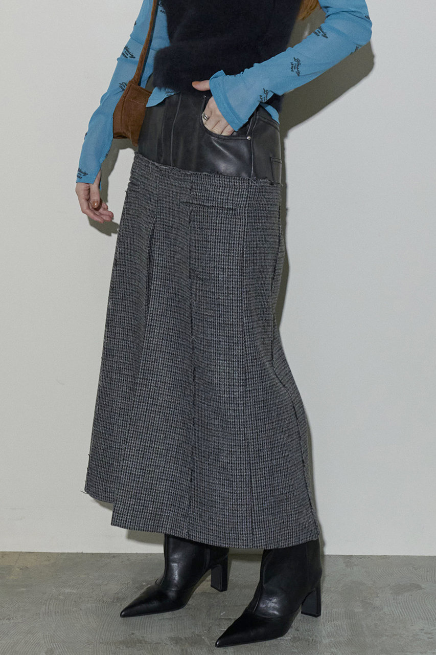 MAISON SPECIAL(メゾンスペシャル)｜Tweed Layered Box Pleated Skirt