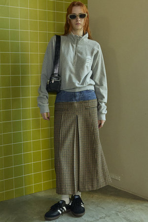 メゾンスペシャル/MAISON SPECIALのTweed Layered Box Pleated Skirt/ツイードレイヤードボックスプリーツスカート(110700/110703)