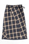 Checkered Bias Seam Midi Skirt/チェックバイアスシームミモレスカート メゾンスペシャル/MAISON SPECIAL NVY(ネイビー)