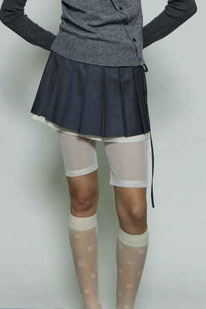 メゾンスペシャル/MAISON SPECIALのPleats Wrap Mini Skirt/プリーツラップミニスカート