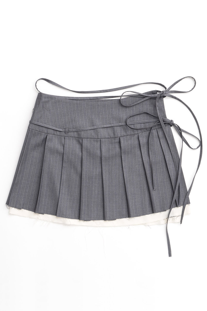 メゾンスペシャル/MAISON SPECIALの【予約販売】Pleats Wrap Mini Skirt/プリーツラップミニスカート(GRY(グレー)/21242515205)