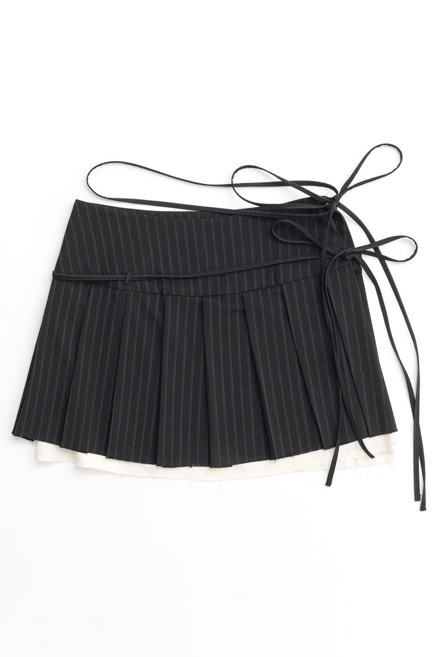 メゾンスペシャル/MAISON SPECIALの【予約販売】Pleats Wrap Mini Skirt/プリーツラップミニスカート(BLK(ブラック)/21242515205)