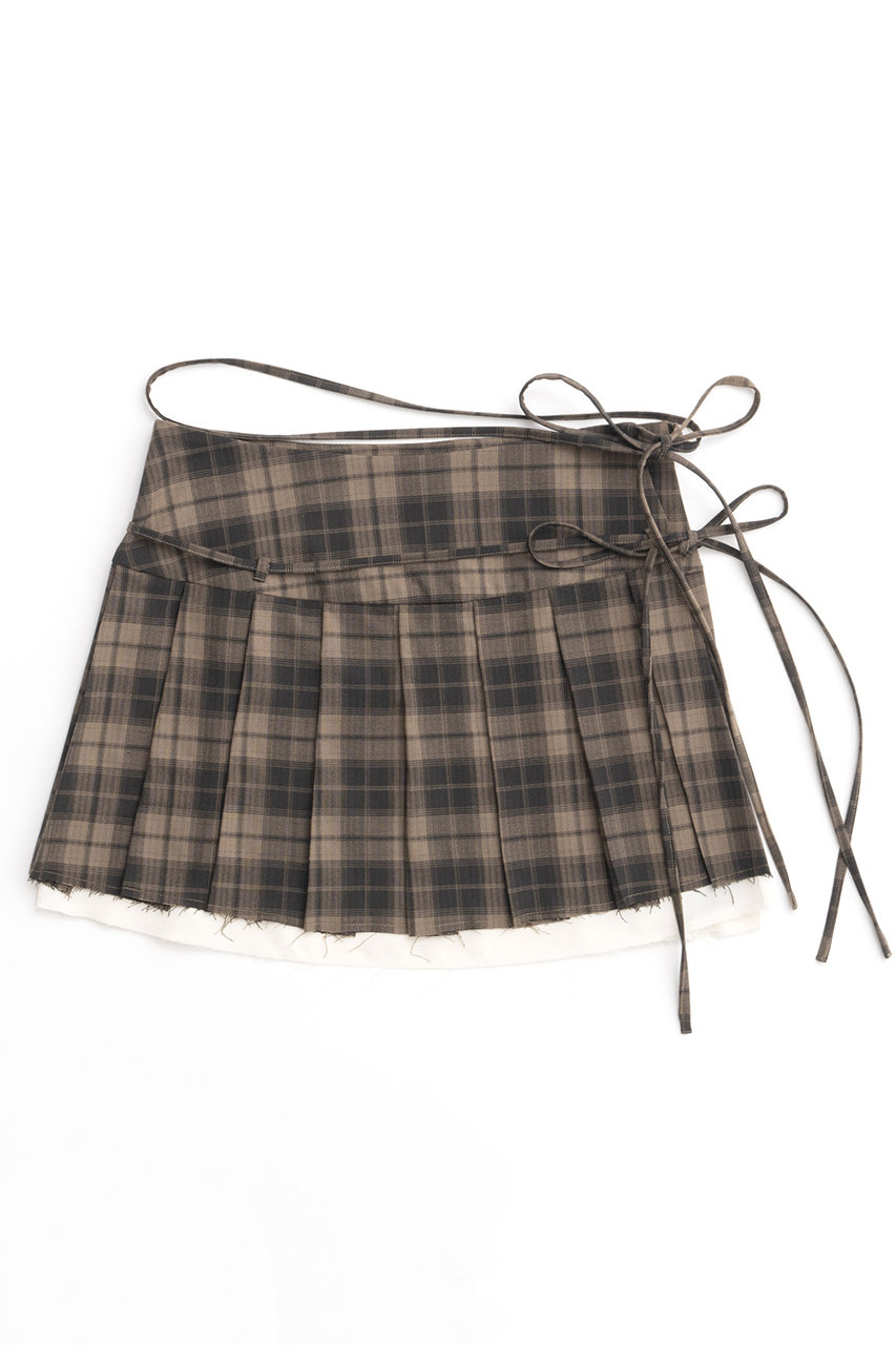 メゾンスペシャル/MAISON SPECIALの【予約販売】Pleats Wrap Mini Skirt/プリーツラップミニスカート(BRN(ブラウン)/21242515205)
