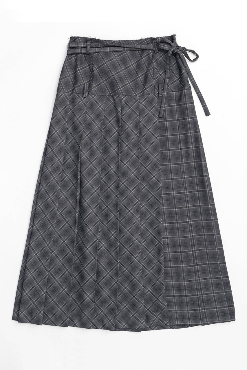 MAISON SPECIAL Low Waist Maxi Pleated Skirt/ローウエストマキシプリーツスカート (GRY(グレー), 36) メゾンスペシャル ELLE SHOP