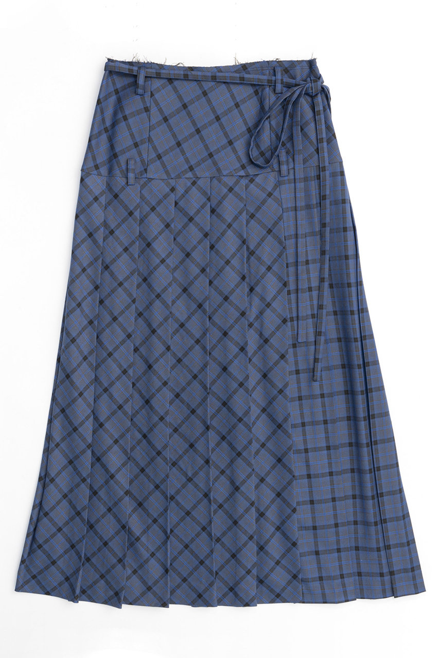 メゾンスペシャル/MAISON SPECIALのLow Waist Maxi Pleated Skirt/ローウエストマキシプリーツスカート(BLU(ブルー)/21242515301)