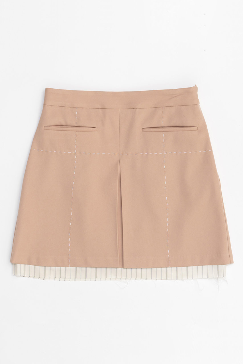 メゾンスペシャル/MAISON SPECIALの【予約販売】Low Waist Stitch Mini Skirt/ローウエストステッチミニスカート(PNK(ピンク)/21242515302)