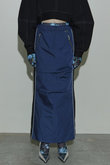 Side Line Oxford Maxi Skirt/サイドラインオックスマキシスカート