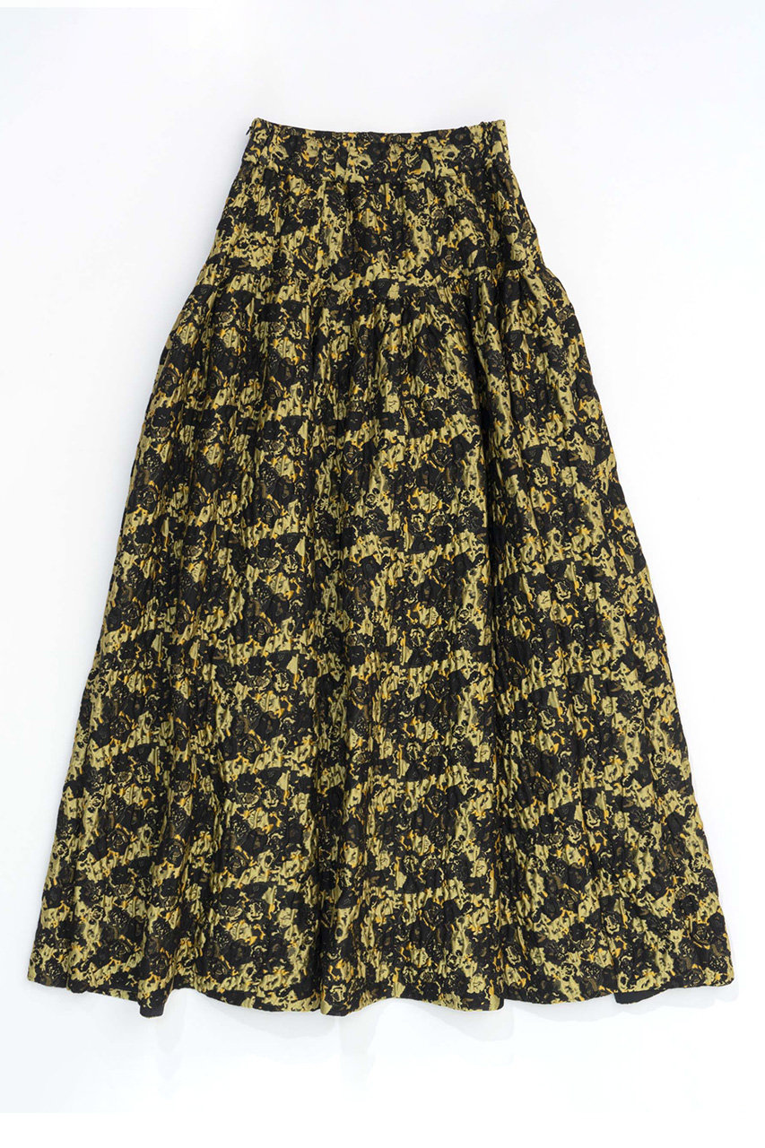 MAISON SPECIAL(メゾンスペシャル)｜Floral Pattern Jacquard Voluminous Skirt/フラワージャガード ボリュームスカート/YEL(イエロー) の通販｜ELLESHOP・(エル・ショップ)