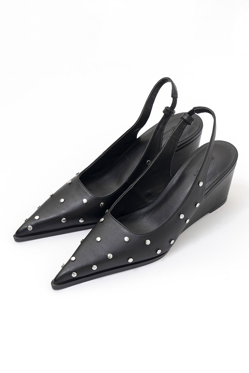 メゾンスペシャル スタッズ マルチファブリックパンプス 38 メゾンスペシャル スタッズ マルチファブリックパンプス 38 MAISON