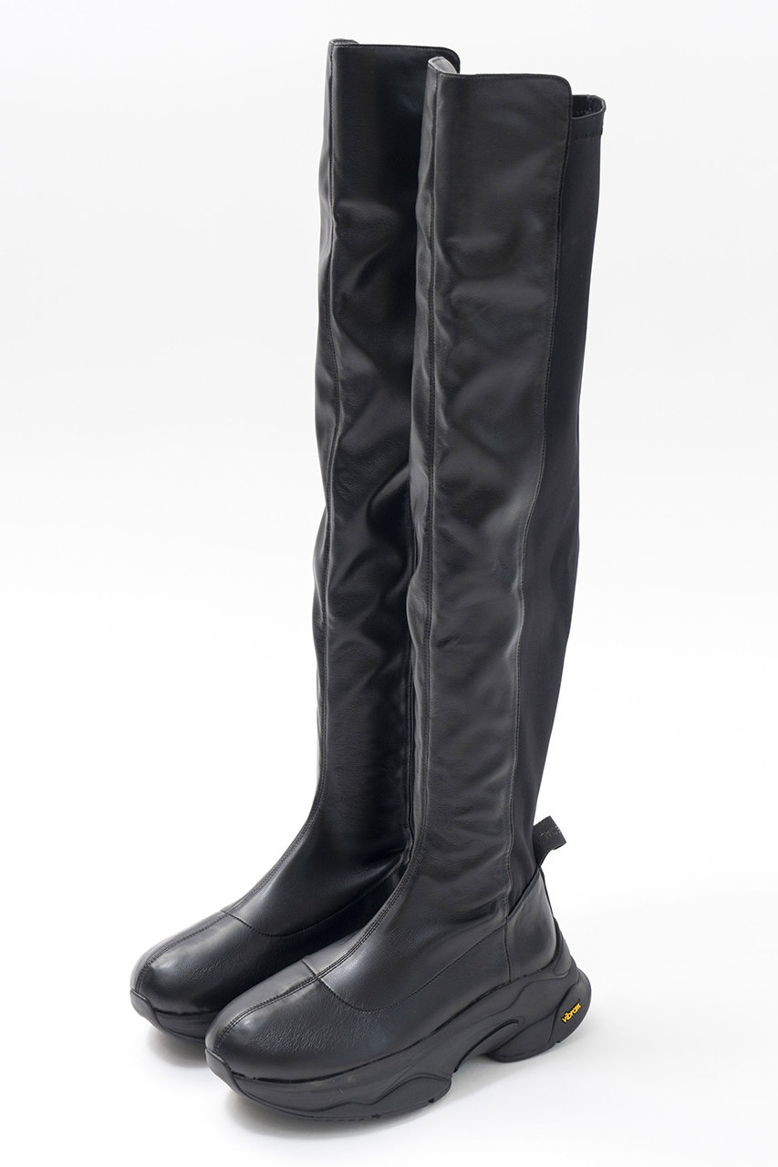 メゾンスペシャル/MAISON SPECIALのVibram Stretch Thigh High Boots/Vibramストレッチサイハイブーツ(BLK(ブラック)/21242565506)