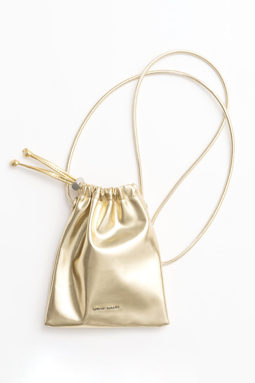 MAISON SPECIAL Drawstring Mobile Tote Bag/ドローストリングモバイルトート (GLD(ゴールド), FREE) メゾンスペシャル ELLE SHOP