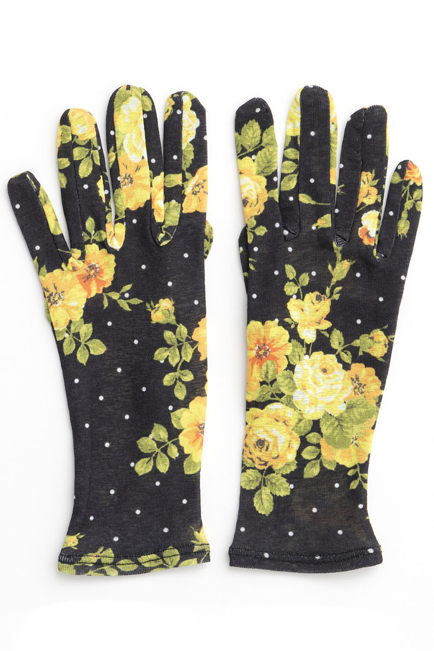 メゾンスペシャル/MAISON SPECIALのFlower Dot Print Glove/フラワードットプリントグローブ(YEL(イエロー)/21242665301)