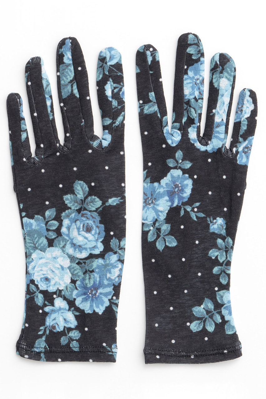 メゾンスペシャル/MAISON SPECIALのFlower Dot Print Glove/フラワードットプリントグローブ(BLU(ブルー)/21242665301)