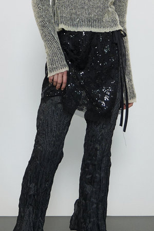 メゾンスペシャル/MAISON SPECIALのGlitter Flower Wrap Skirt/キラキラフラワーラップスカート(110700/110702)