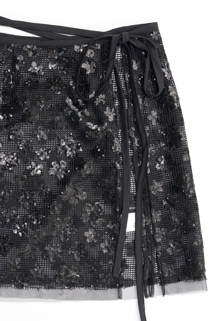 MAISON SPECIAL(メゾンスペシャル)｜Glitter Flower Wrap Skirt