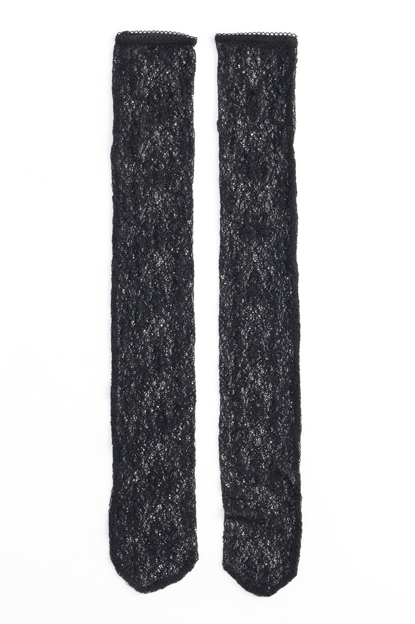 メゾンスペシャル/MAISON SPECIALのSpider Lace High Socks/スパイダーレースハイソックス(BLK(ブラック)/21242665304)