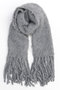 【予約販売】Shaggy knit Muffler/シャギーニットマフラー メゾンスペシャル/MAISON SPECIAL GRY(グレー)