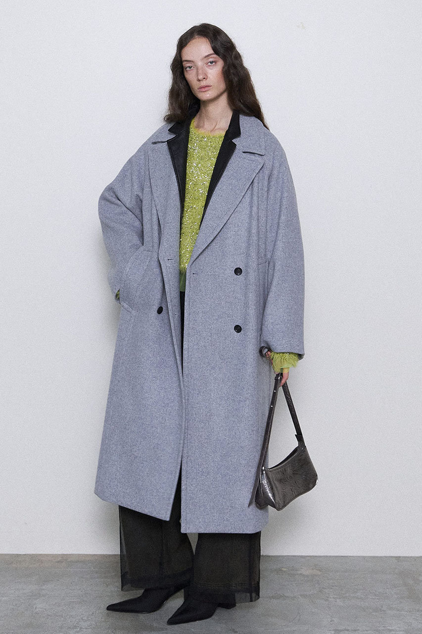 MAISON SPECIAL(メゾンスペシャル)｜Super140's Long Coat/super140'sロングコート/GRY(グレー)  の通販｜ELLESHOP・(エル・ショップ)