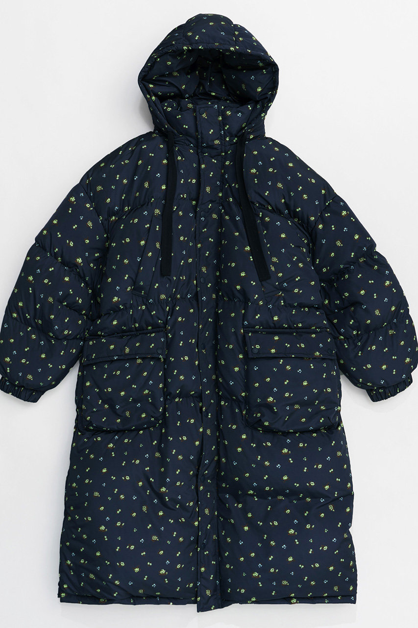 メゾンスペシャル/MAISON SPECIALの【予約販売】Floral Pattern Long Length Down Coat/フラワーロングダウンコート(NVY(ネイビー)/21242165702)