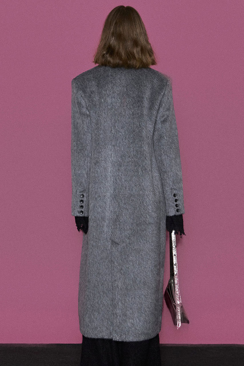 MAISON SPECIAL(メゾンスペシャル)｜Mohair Shaggy Long Coat/モヘアシャギーロングコート/GRY(グレー)  の通販｜ELLESHOP・(エル・ショップ)