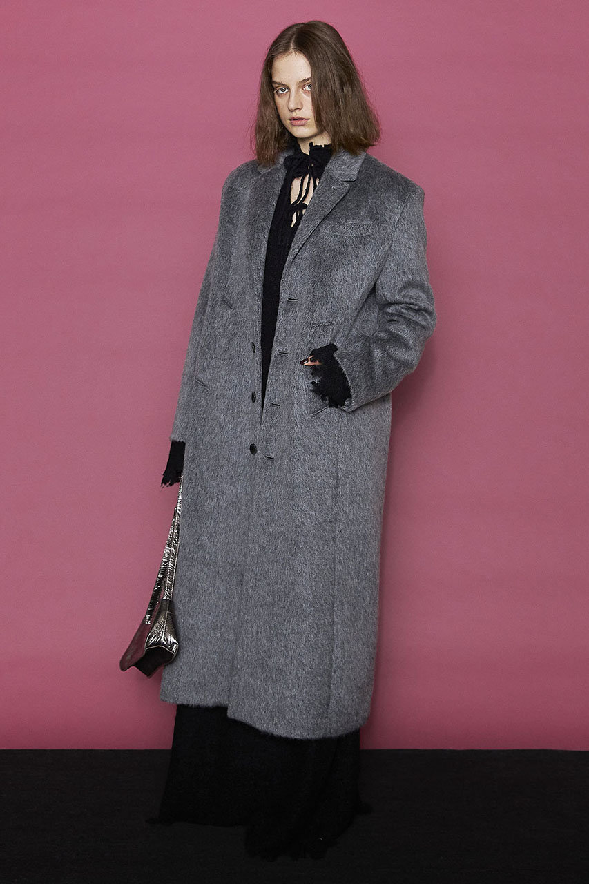 MAISON SPECIAL(メゾンスペシャル)｜Mohair Shaggy Long Coat/モヘアシャギーロングコート/GRY(グレー)  の通販｜ELLESHOP・(エル・ショップ)