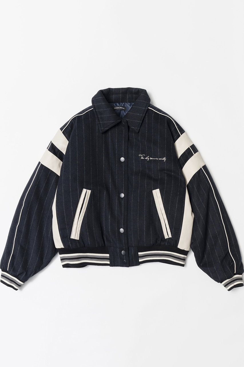 メゾンスペシャル/MAISON SPECIALの【予約販売】College Blouson/カレッジブルゾン(NVY(ネイビー)/21242215309)