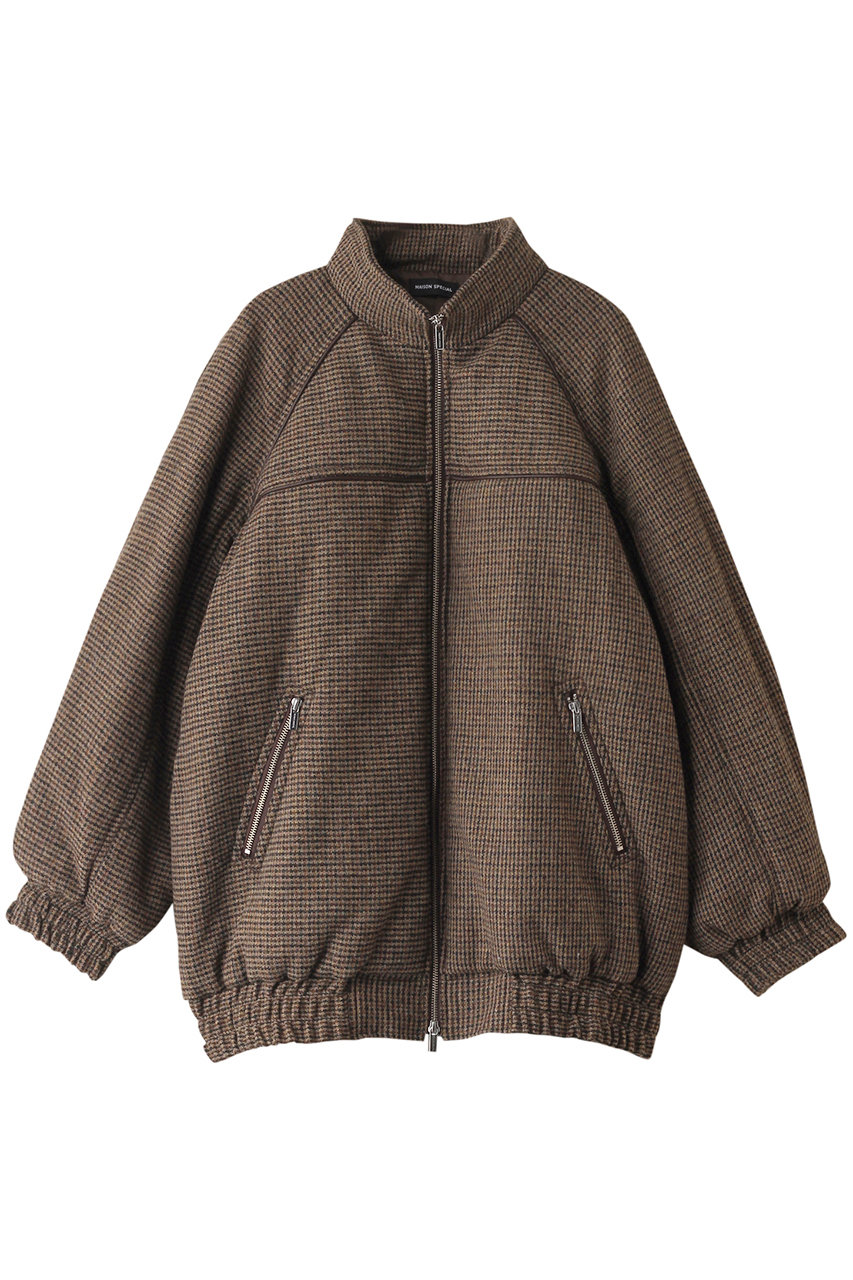 メゾンスペシャル/MAISON SPECIALのPuffer Wool Blouson/パッファーウールブルゾン(BRN(ブラウン)/21242215314)