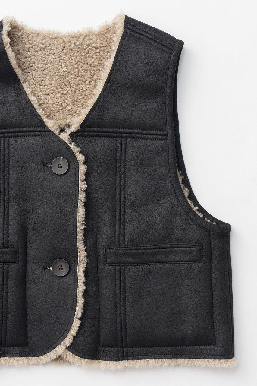 MAISON SPECIAL(メゾンスペシャル)｜2way Boa Vest/2WAYボアベスト/BLK