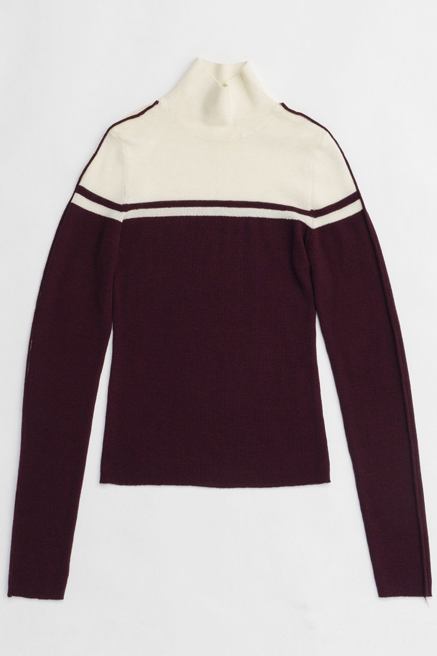 メゾンスペシャル/MAISON SPECIALの【予約販売】Washable Wool Retro Sports Turtleneck Knit Tops/ウォッシャブルウールレトロスポーツタートル(BRD(ボルドー)/21242365216)