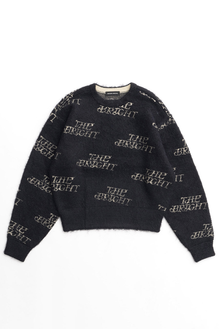 メゾンスペシャル/MAISON SPECIALの【予約販売】BRIGHT Logo Knit Tops/ブライトロゴニット(BLK(ブラック)/21242365301)