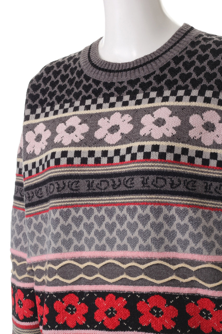 MAISON SPECIAL(メゾンスペシャル)｜Floral Pattern Jacquard Knit