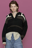 Skipper Short Length Knit Tops/スキッパーショートニット
